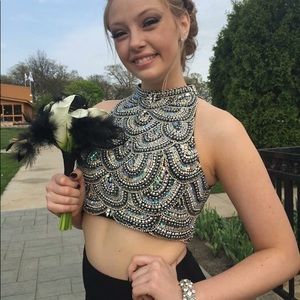 Size 6 Jovani Mermaid Two Piece Style 35204 Prom